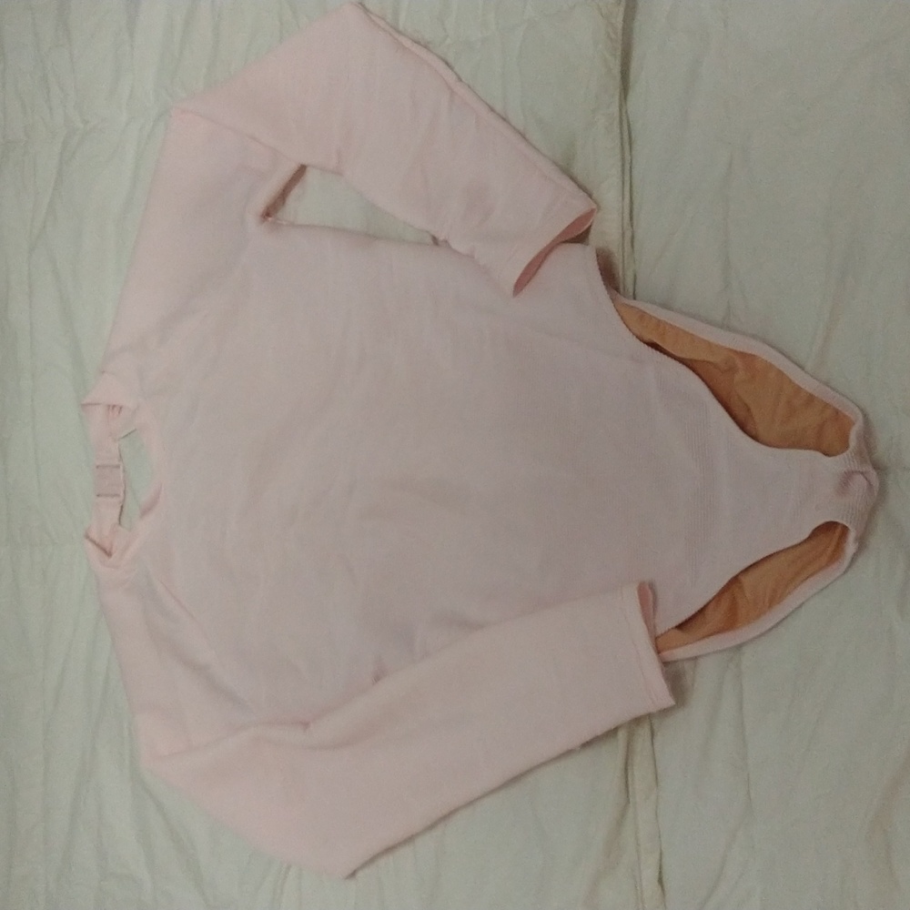COPY - J crew Active ribbed long sleeve one piece pink